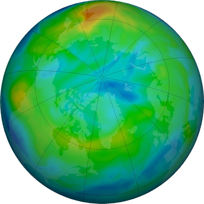 Arctic ozone map for 15 November 2017